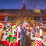 Gobernador Rocha Moya encabezó el encendido del monumental árbol de Navidad en Palacio de Gobierno