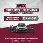 La fecha límite de pago del Refrendo Vehicular 2026, es el 31 de marzo del presente año.